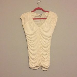 Express white top, ruched Size Medium